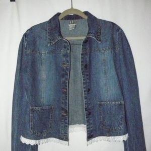 CLIO Lace trimmed Jean Jacket